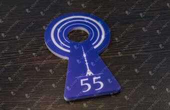 номерок для гардероба нестандартной формы